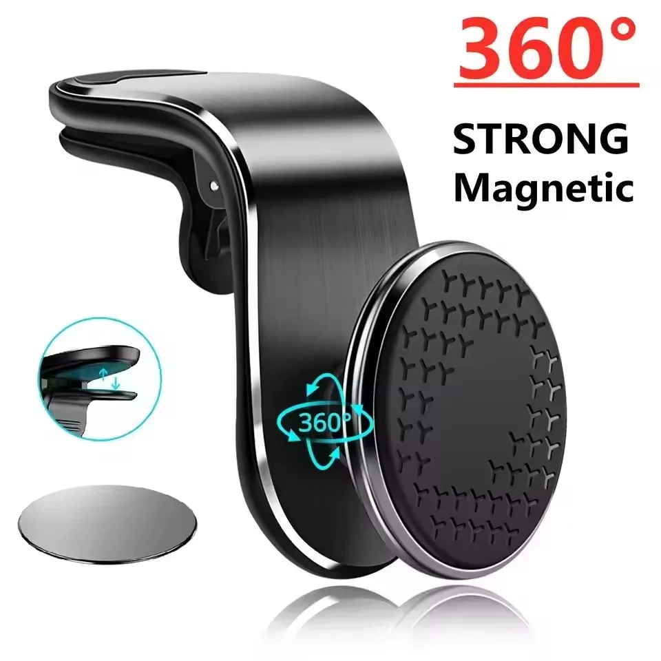 Magnetic Phone Holder For Car Vent - حامل هاتف مغناطيسي للسيارة، يمكن تثبيته