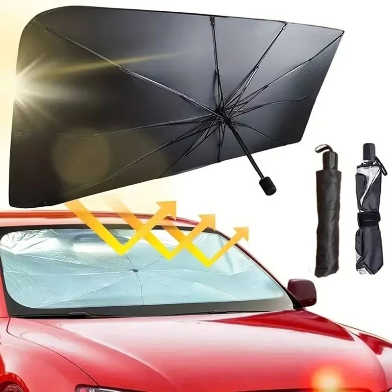 مظلة شمسية قابلة للطي متعددة ا - مراجعة Car Sunshade Windshield Umbrella Foldable وسعره