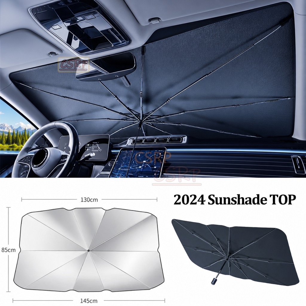 مظلة واقية من الشمس للزجاج الأ - مراجعة Car Sunshade Windshield Umbrella Foldable وسعره