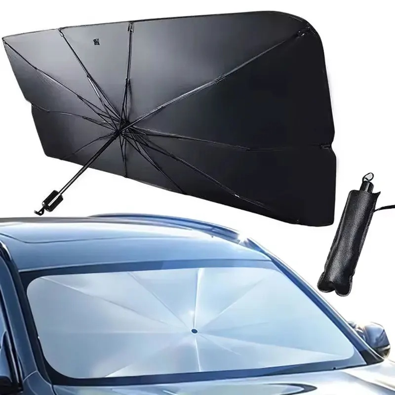 حشوات جوارب عيد الميلاد، مظلة  - مراجعة Car Sunshade Windshield Umbrella Foldable وسعره
