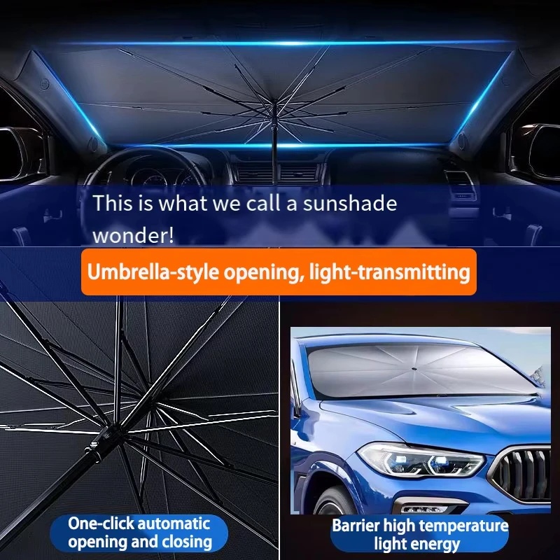 حشوات جوارب عيد الميلاد، مظلة  - مراجعة Car Sunshade Windshield Umbrella Foldable وسعره