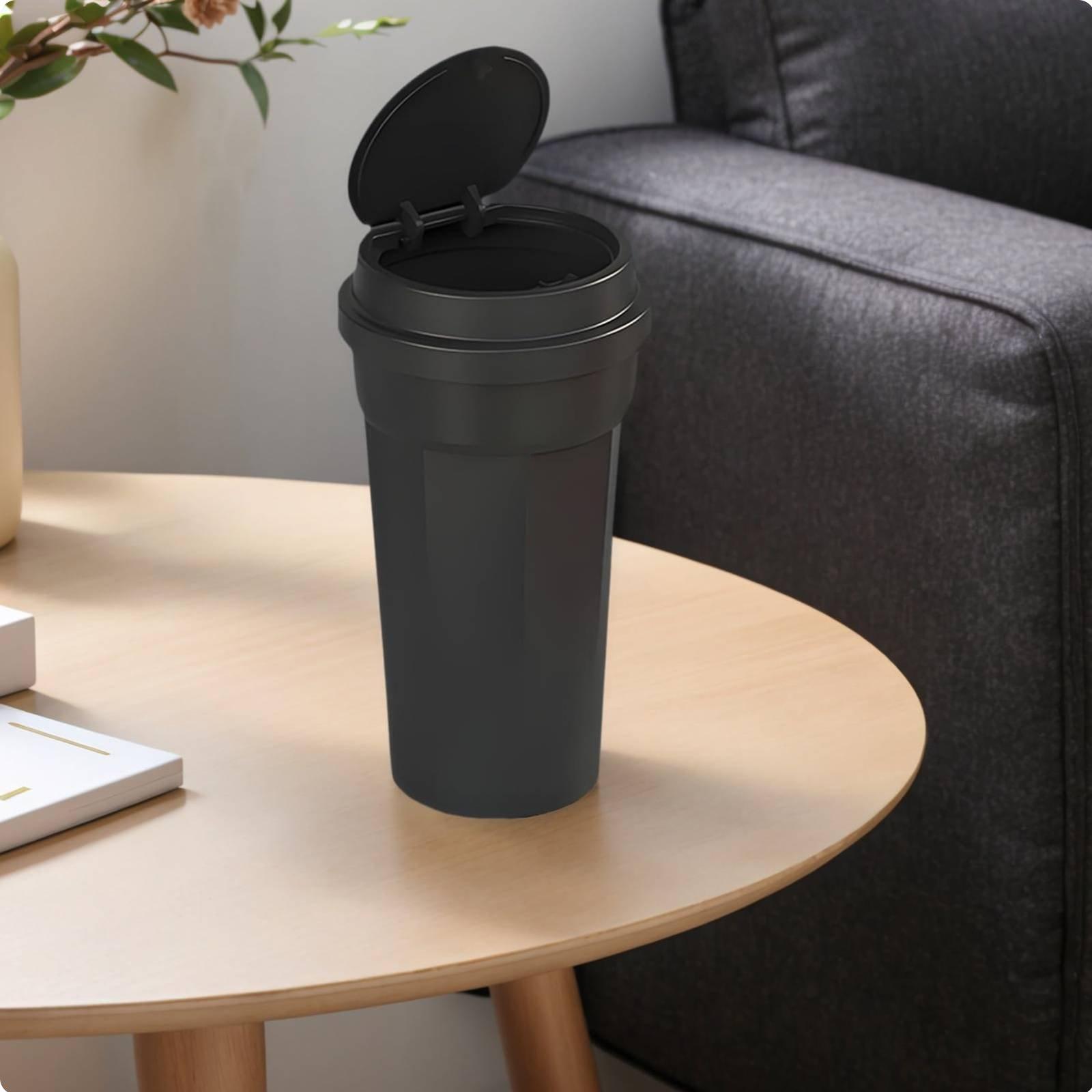 سلة مهملات للسيارة بغطاء، حاوي - مراجعة Waterproof Car Trash Can With Lid وسعره