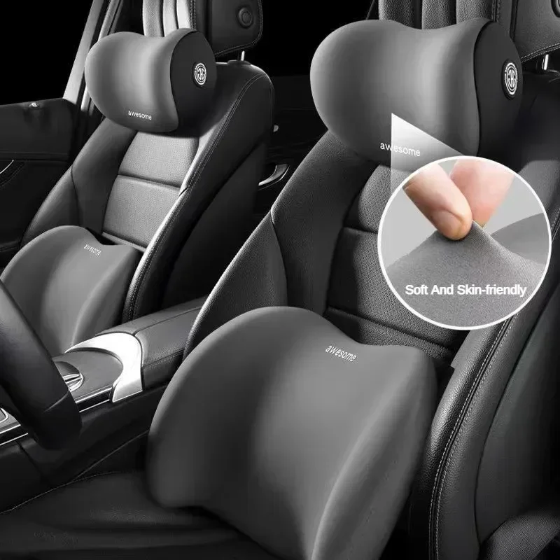 وسادة مقعد سيارة مريحة من الفو - مراجعة Memory Foam Car Neck Pillow Lumbar Support وسعره