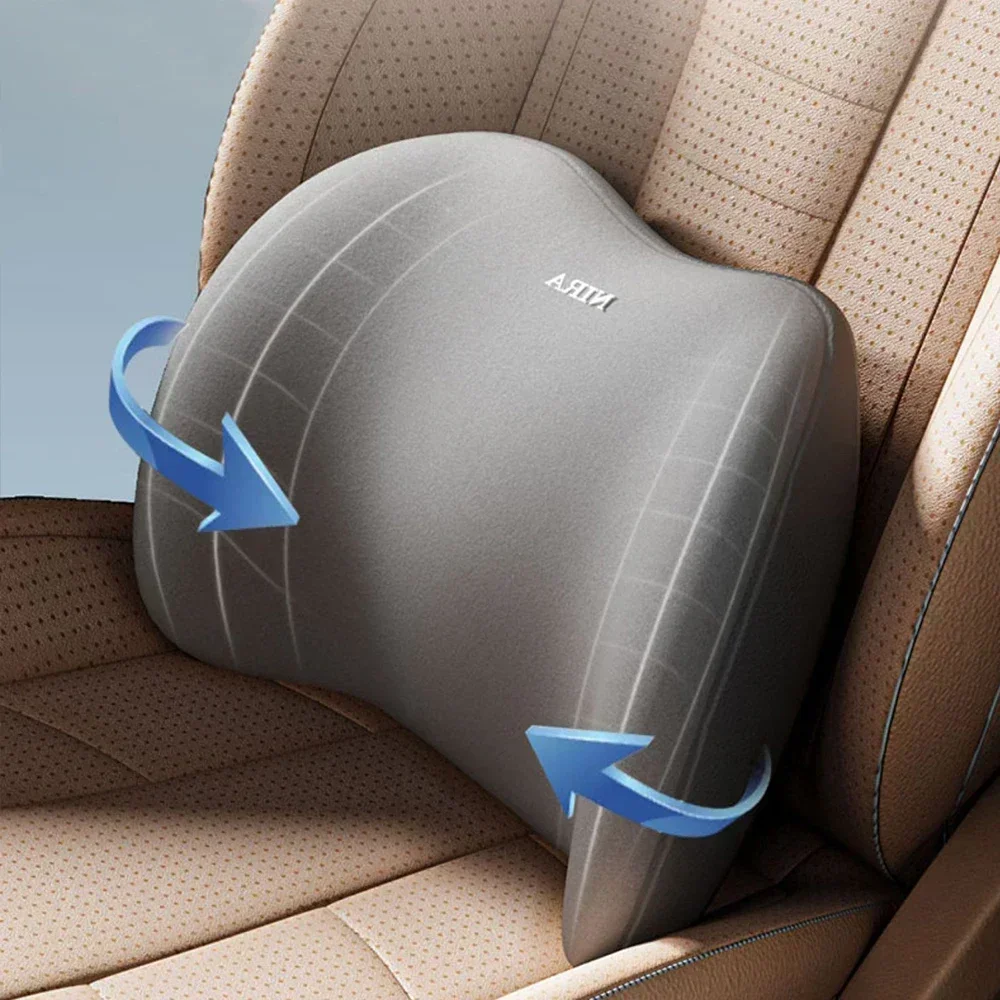وسادة مقعد سيارة مريحة من الفو - مراجعة Memory Foam Car Neck Pillow Lumbar Support وسعره